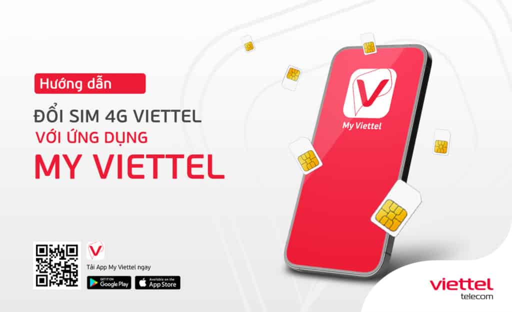 Hướng dẫn đổi sim 4G Viettel miễn phí trên ứng dung myviettel